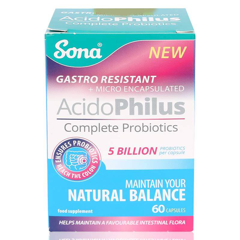 Sona Acidophilus Complete Probiotics Capsules 60'S - Wellcare Pharmacy