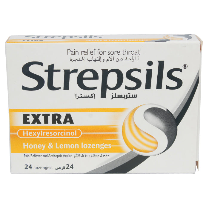 Strepsils Extra Honey & Lemon Lozenges 24'S