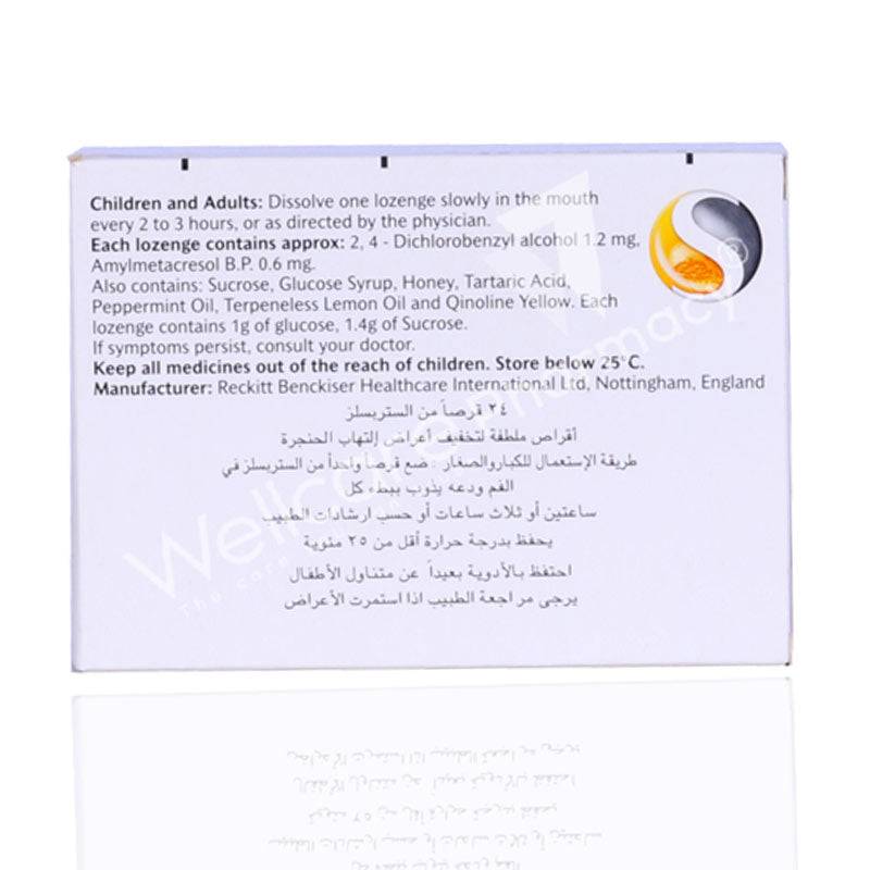 Strepsils Honey & Lemon Lozenges 24'S - Wellcare Pharmacy