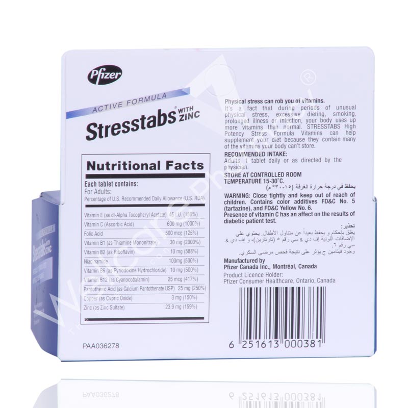 Stress Tab/Zinc 30'S