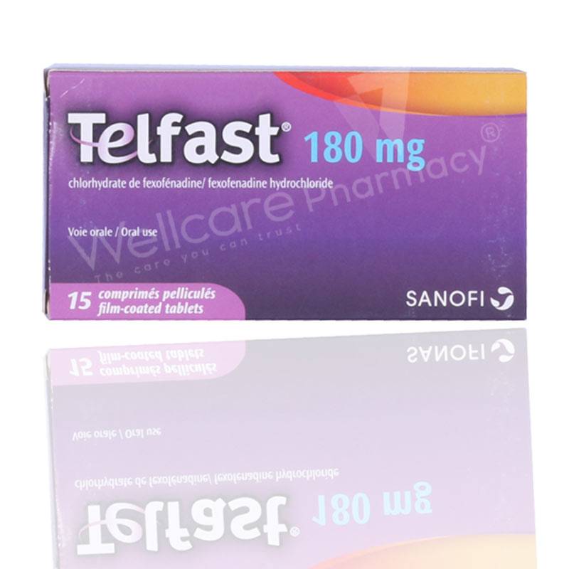 Telfast 180Mg Film Coated Tablets 15'S - Wellcare Pharmacy