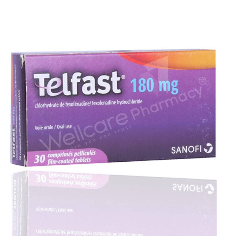 Telfast 180Mg Film Coated Tablets 30'S - Wellcare Pharmacy