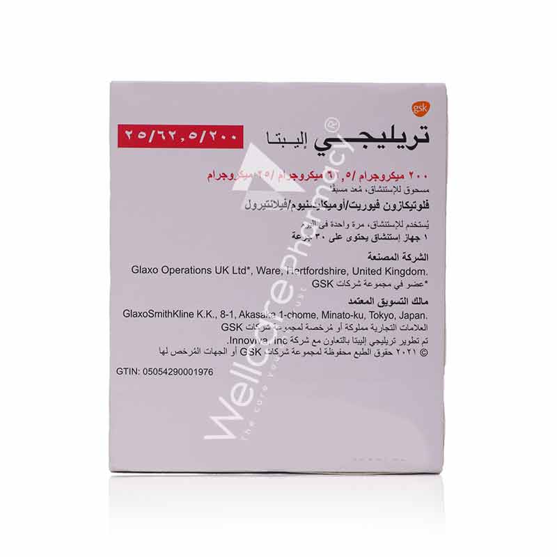 Trelegy Ellipta 200/62.5/25Mcg Inhaler 30 Dose1's