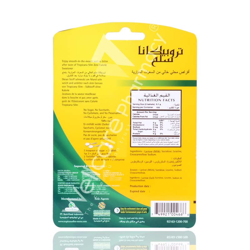 Tropicana Slim Diet Tablets 300'S