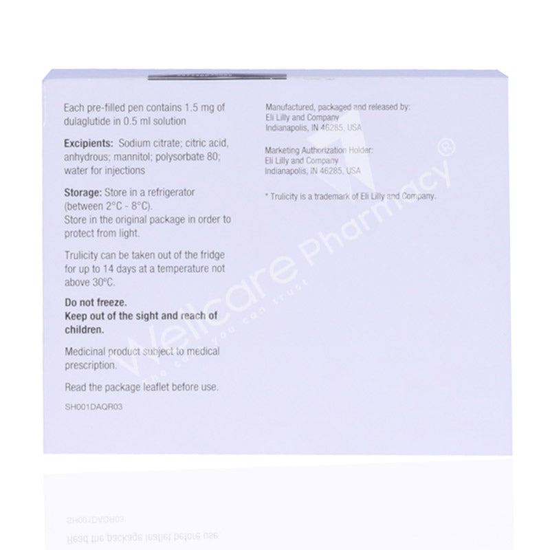 Trulicity 1.5Mg Pre Filled Pen Injection 0.5Ml 4'S