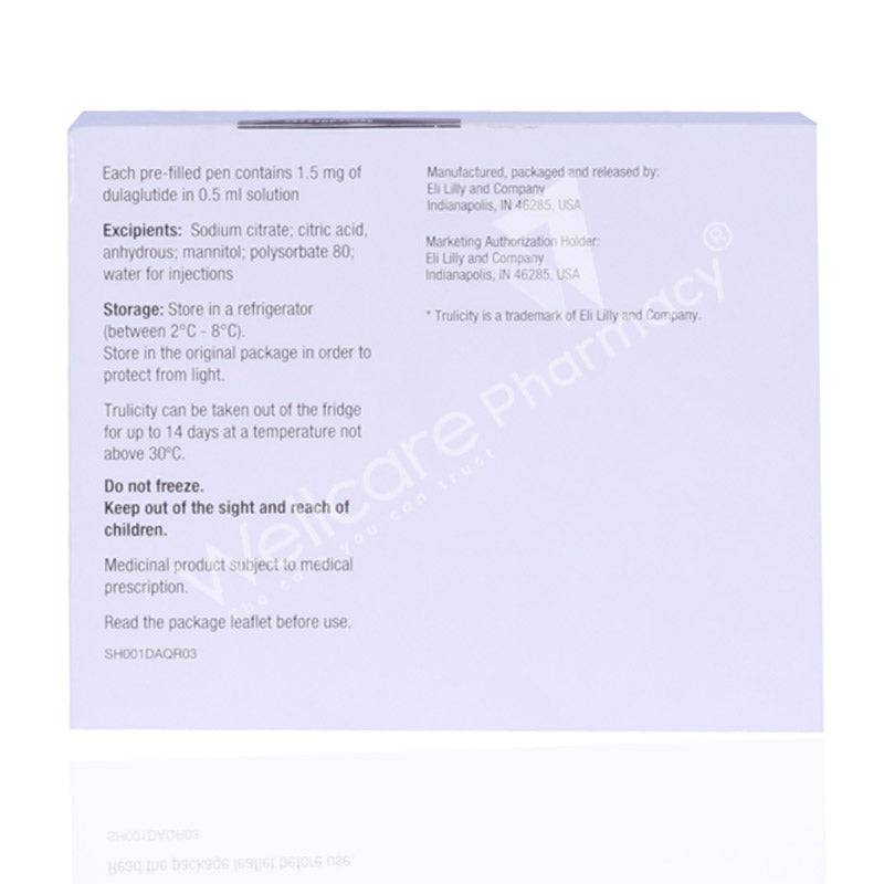 Trulicity 1.5Mg Pre Filled Pen Injection 0.5Ml 4'S - Wellcare Pharmacy