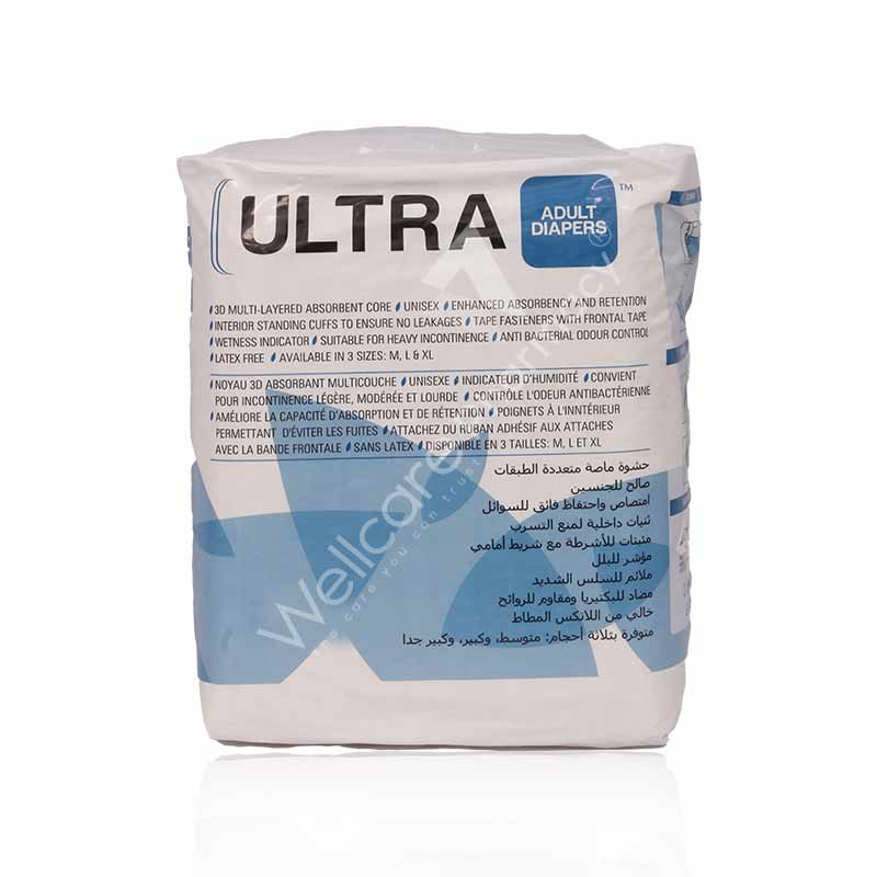 Ultra Adult Diapers Large 112-155Cm 10'S