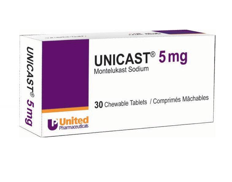 Unicast 5Mg Chewable Tablets 30'S - Wellcare Pharmacy