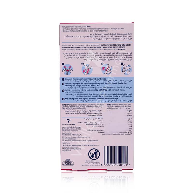 Veet Pure Legs And Body Wax Strips 20'S