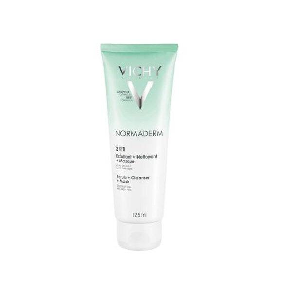 Vichy Normaderm 3 In 1 Clear Scrub +Mask 125Ml - Wellcare Pharmacy