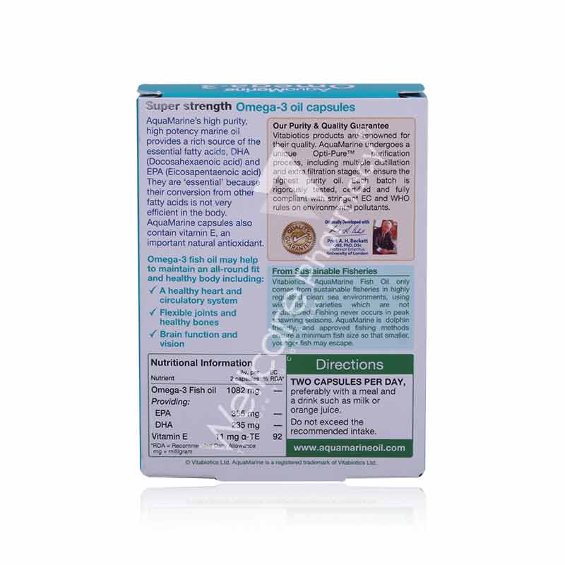 VITABIOTICS AQUAMARINE OMEGA-3 CAPSULES 60'S