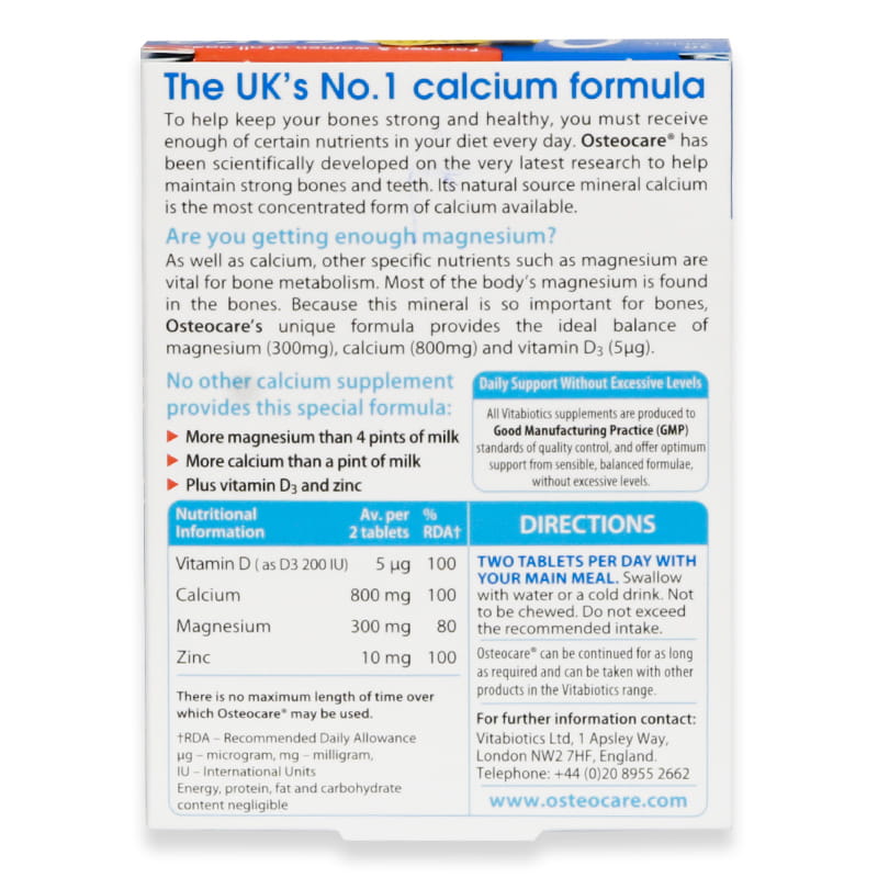 Vitabiotics Osteocare Tablets 30'S
