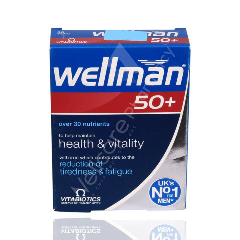 Vitabiotics Wellman 50+ Tablets 30'S - Wellcare Pharmacy