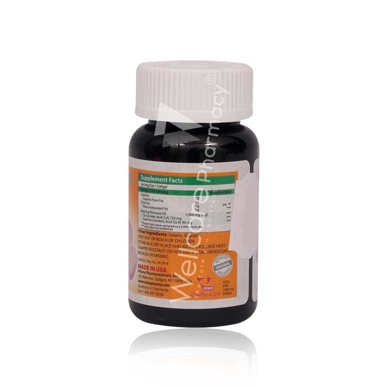 Vitane Evening Primrose Oil 1000Mg Cap 30'S