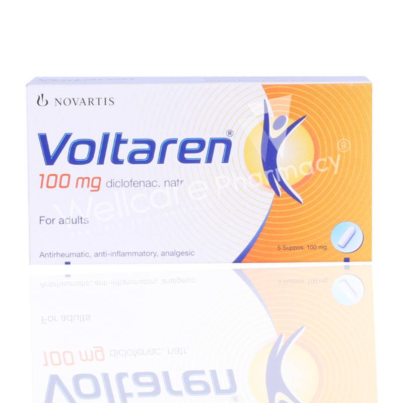 Voltaren 100Mg Suppositories 5'S - Wellcare Pharmacy