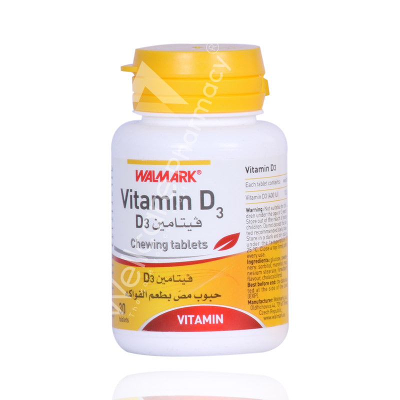 Walmark Vitamin 400Iu D3 Chewable Tablets 30'S
