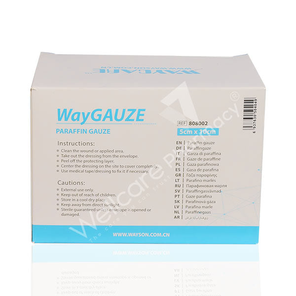 Waycare Paraffin Gauze 5X10 Cm 50'S