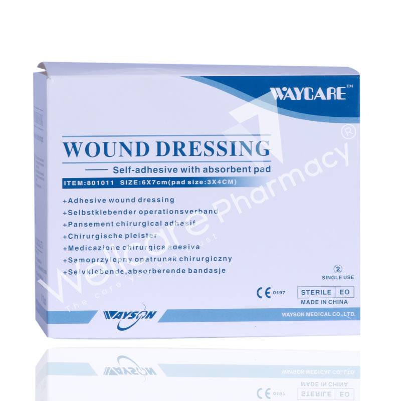 Waycare Wound Dressing Plaster 6X7 Cm 100'S - Wellcare Pharmacy
