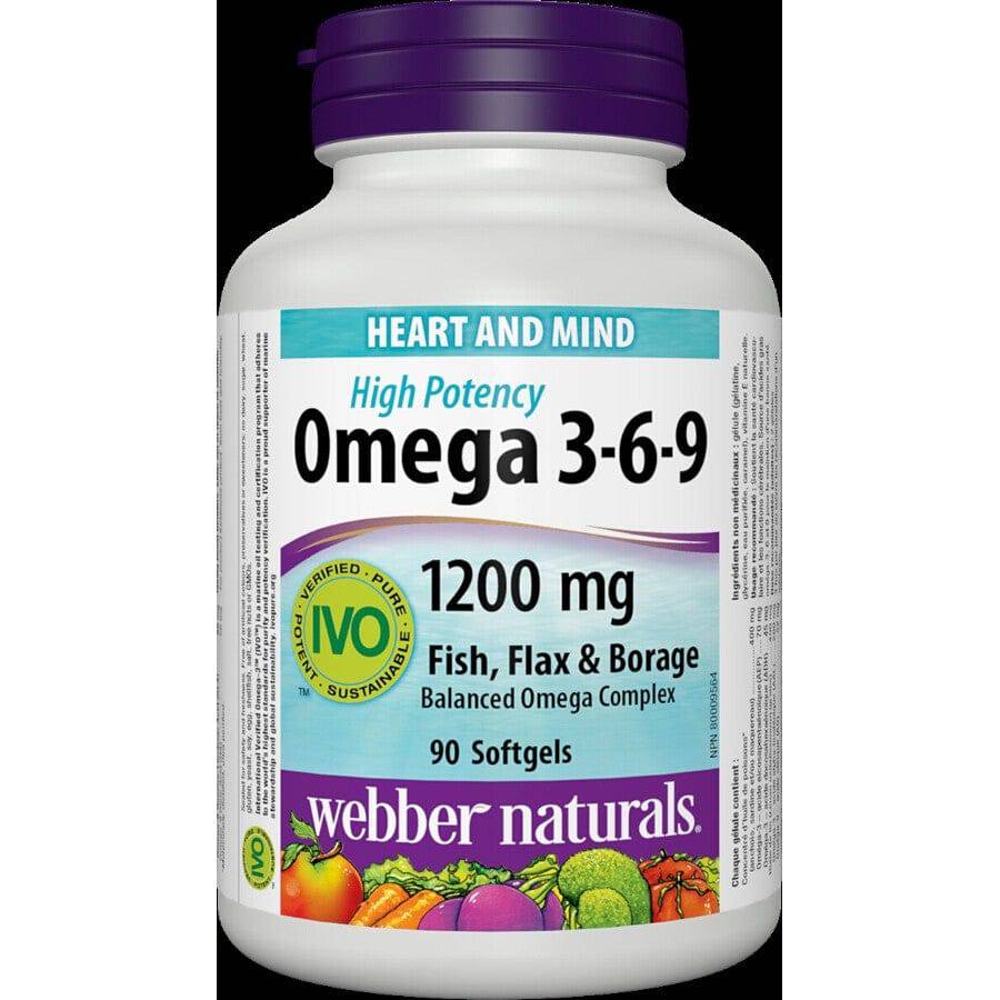 Webber Natural Omega 3,6,9 1200Mg Softgels 90'S - Wellcare Pharmacy