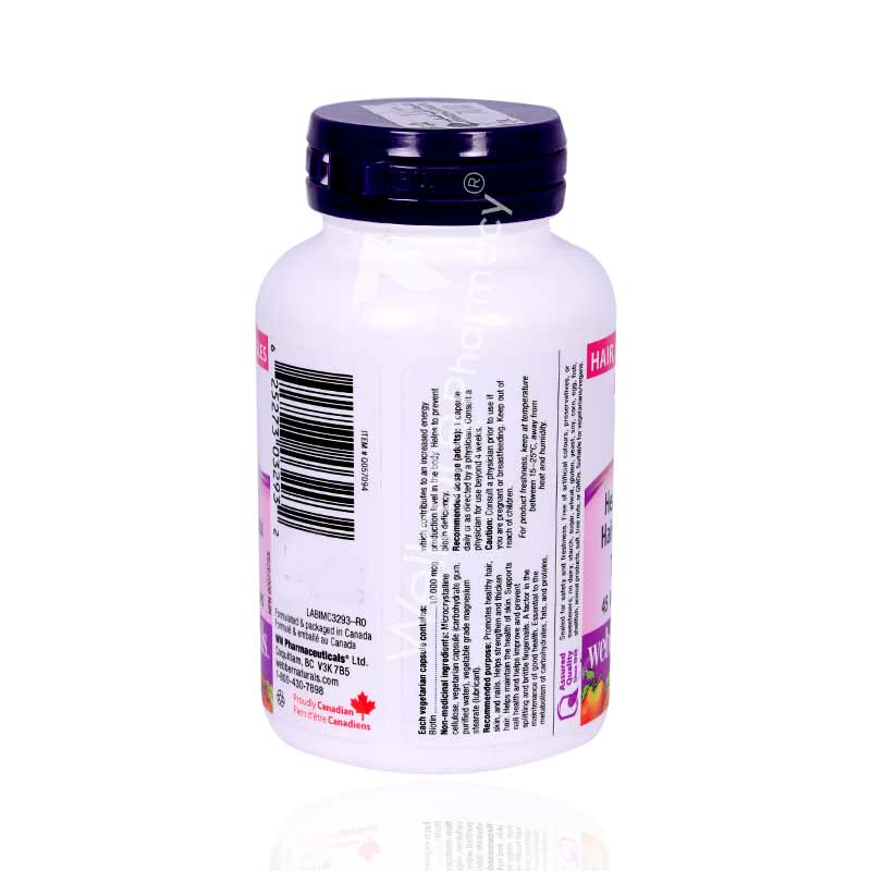 Webber Naturals Biotin 10000Mcg Capsules 45'S