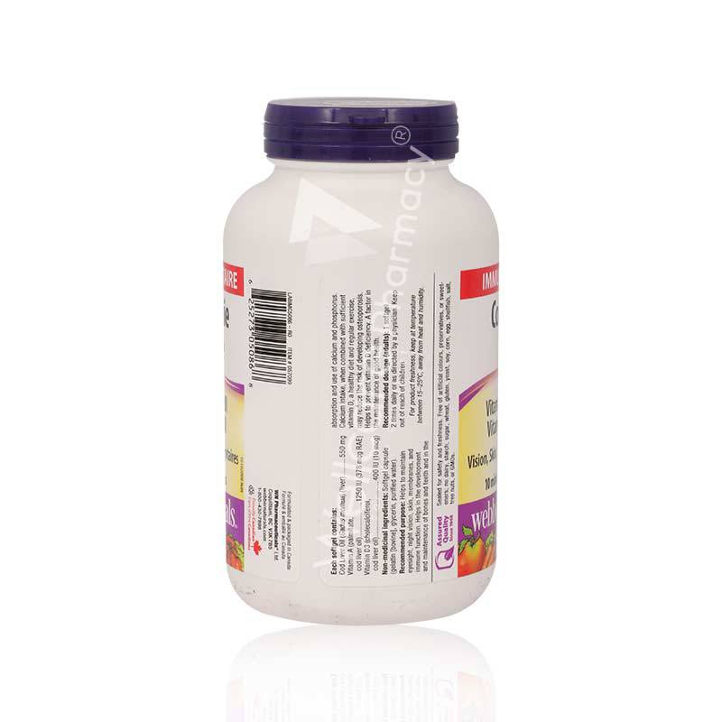 Webber Naturals Cod Liver Oil Softgels 180'S