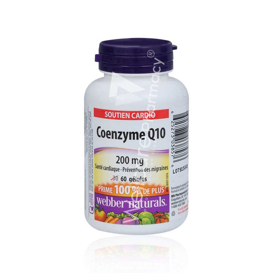 Webber Naturals Coenzyme Q10 200Mg Softgels