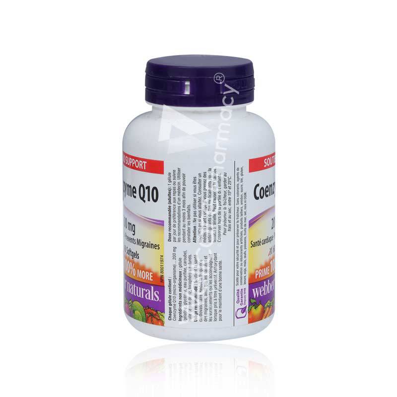 Webber Naturals Coenzyme Q10 200Mg Softgels