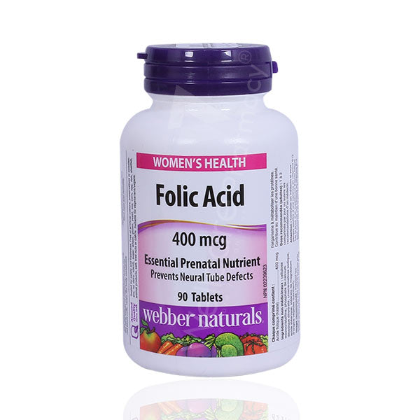 Webber Naturals Folic Acid 400 Mcg Tablet 90'S