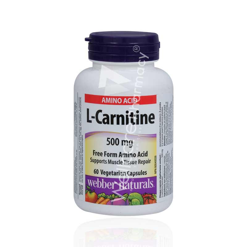 Webber Naturals L-Carnitine 500Mg Capsules 60'S Webber Naturals L-Carnitine 500Mg Capsules 60'S
