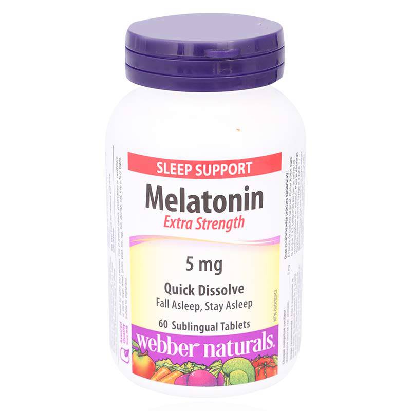 Webber Naturals Melatonin 5Mg Quick Dissolve Sublingual Tablets 60'S