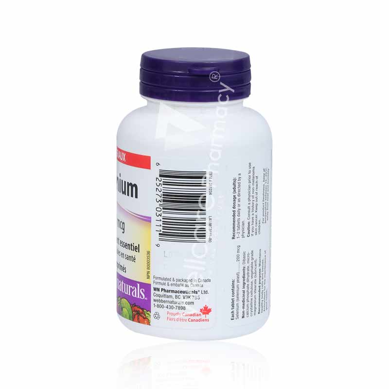 Webber Naturals Selenium 200Mcg Tablets 90'S