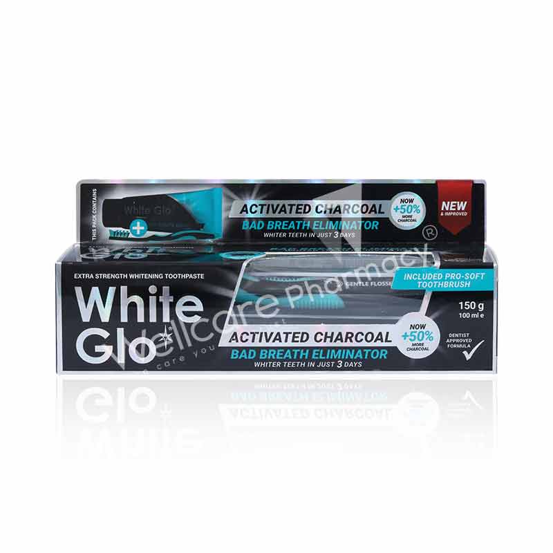 White Glo Activated Charcoal Bbe Toothpaste 150G