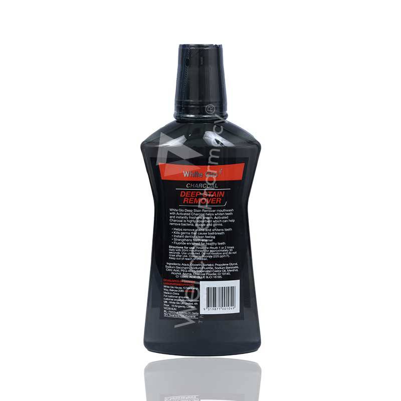 White Glo Charcol Dsr Whitening Mouthwash 500Ml