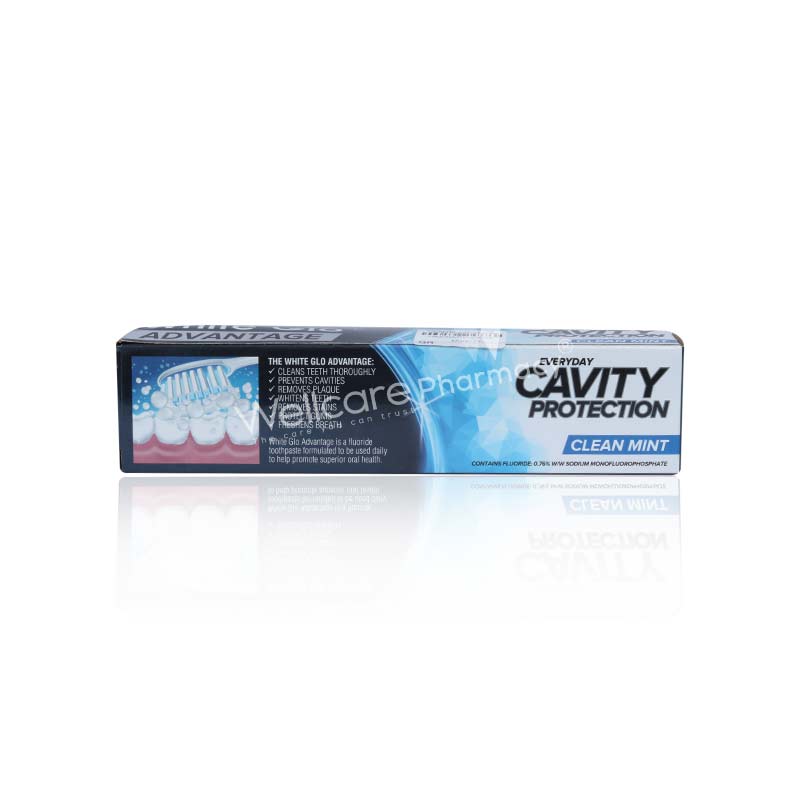White Glo  Clean Mint Whitening Toothpaste 150G