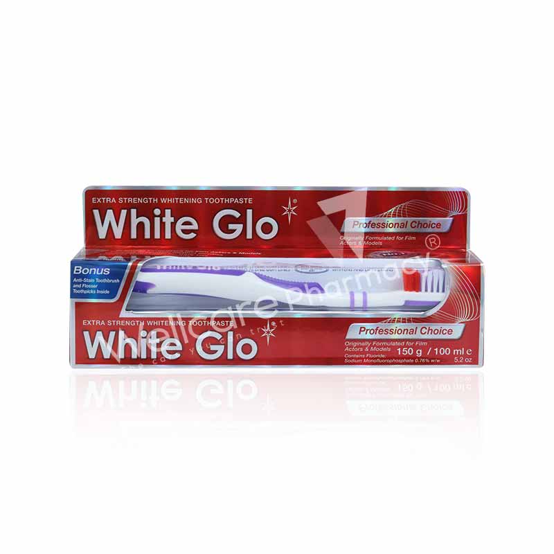 White Glo Professional Choice Whitening Toothpaste 150G