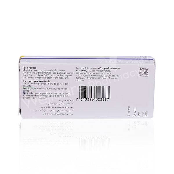 Xofluza 40Mg Film Coated Tablets 2'S