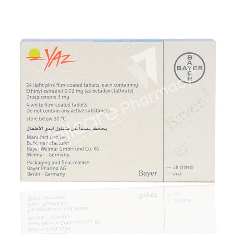 Yaz Tablets 28'S - Wellcare Pharmacy
