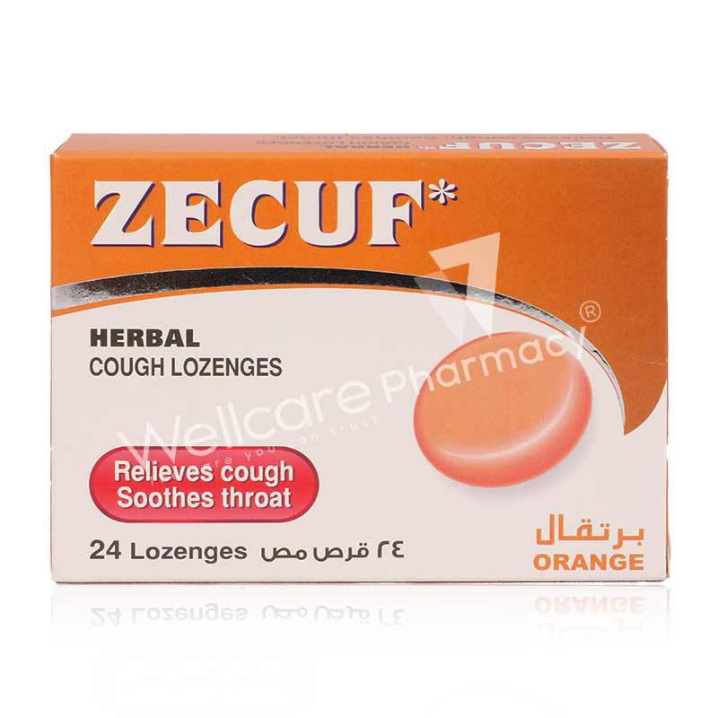 Zecuf Orange Herbal Lozenges 24'S - Wellcare Pharmacy