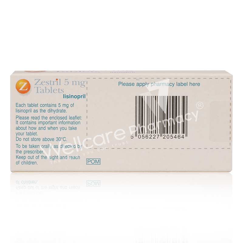 Zestril 5Mg Tablets 28'S - Wellcare Pharmacy