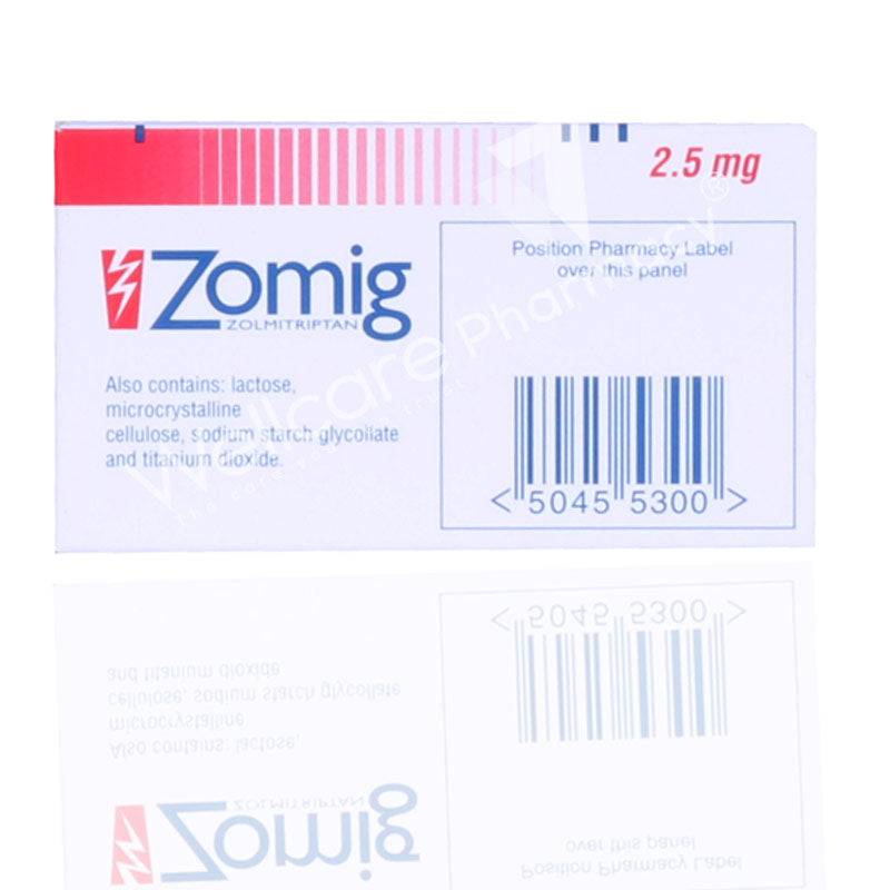 Zomig 2.5Mg Tablets 3'S - Wellcare Pharmacy