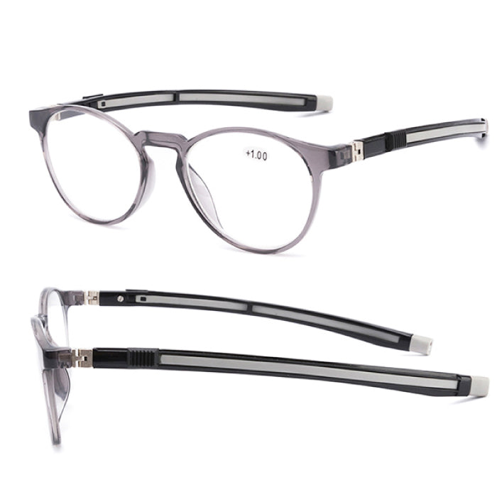 100 Eyewear Reading Glass Gray Round Rear Magnetic Anti-Blue Lens/+2.5 - Wellcare Pharmacy