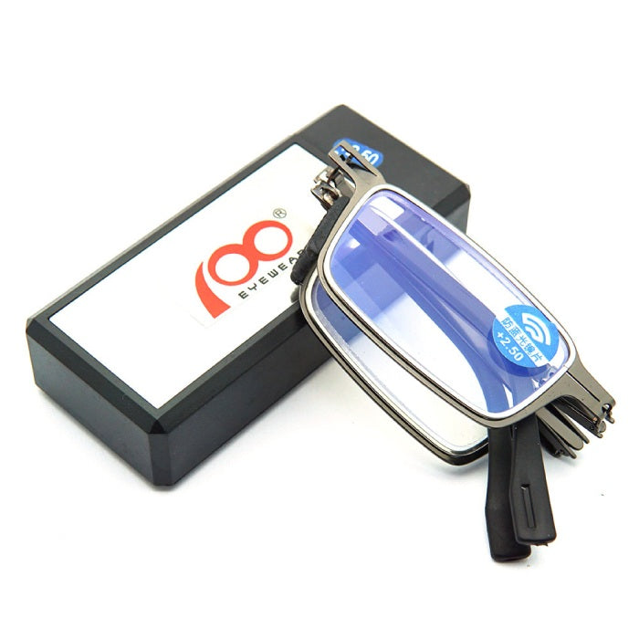 100 Eyewear Reading Glass Stainless Steel(Fold) Anti-Blue Lens/+2.0 - Wellcare Pharmacy