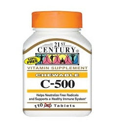 21st Century Vitamin C 500mg Chewable Tablets 110'S