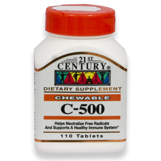 21st Century Vitamin C 500mg Chewable Tablets 110'S