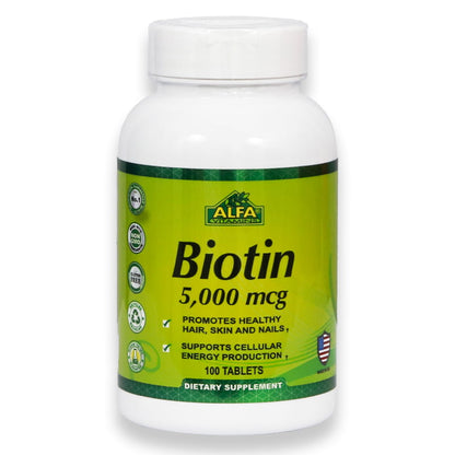 Alfa Biotin 5000mcg Tablets 100'S