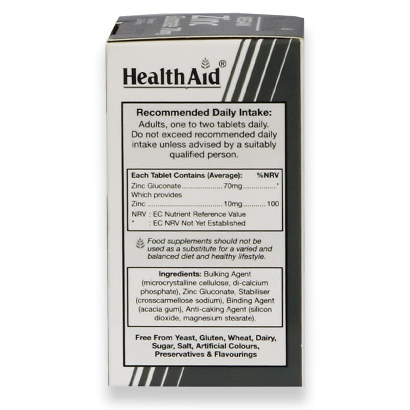 Health Aid Zinc Gluconate 70mg Tablets 90'S