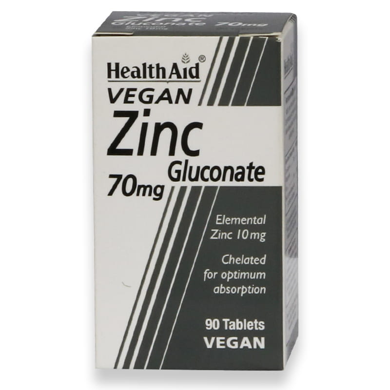 Health Aid Zinc Gluconate 70mg Tablets 90'S