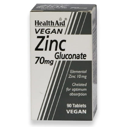 Health Aid Zinc Gluconate 70mg Tablets 90'S