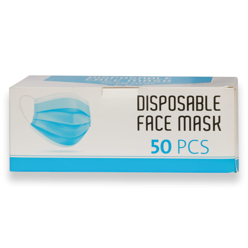 Disposable Face Mask Blue Color 50'S