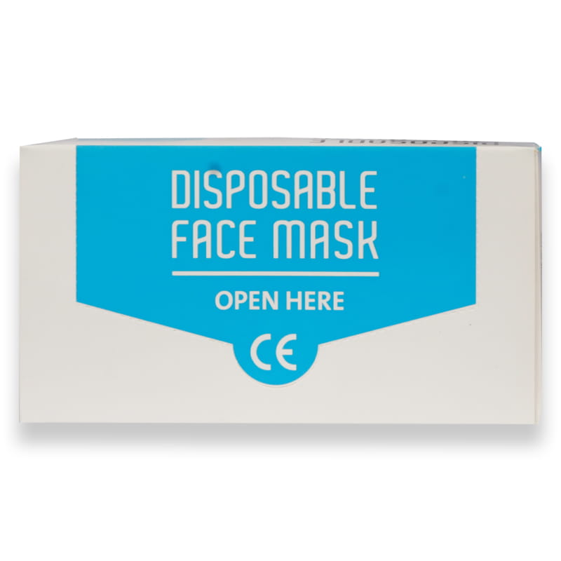 Disposable Face Mask Blue Color 50'S